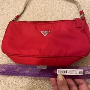 Nylon mini red Prada bag